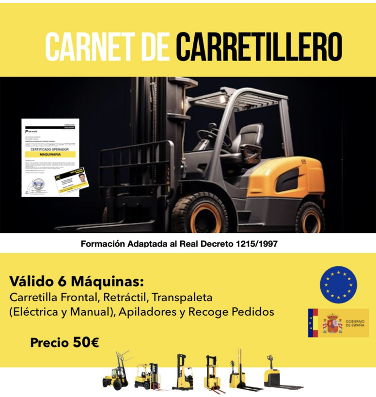 CURSO CARRETILLERO CONTRAREEMBOLSO